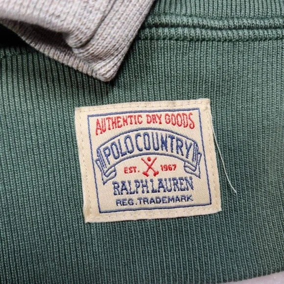 RARE Polo Country‎ RL Retro Patchwork Authentic Dry Goods Flag Sweatshirt L Uni